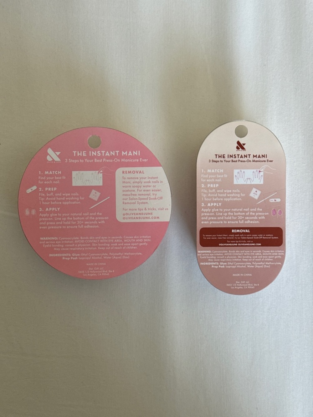 Olive & June Instant Mani Press-Ons Bundle - taupe chrome & lavender shimmer - Picture 2 of 4
